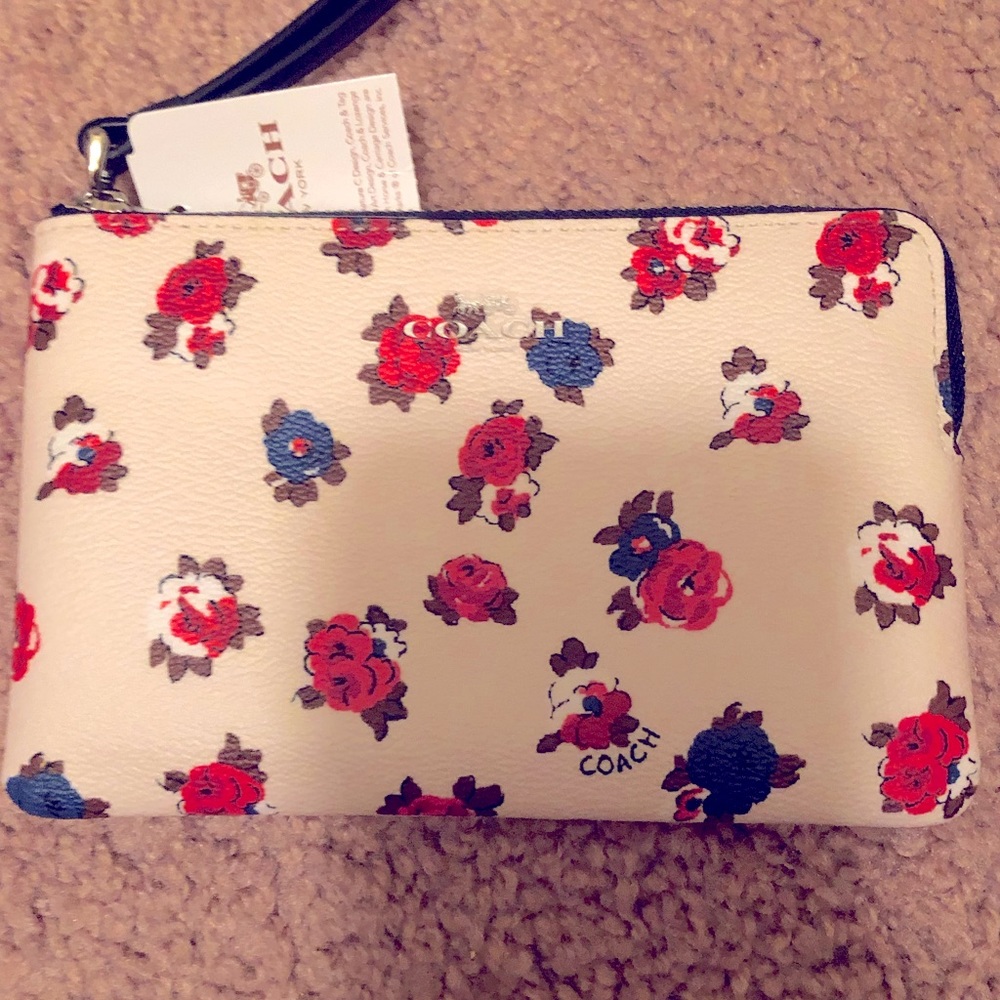 Coach zip top wristlet